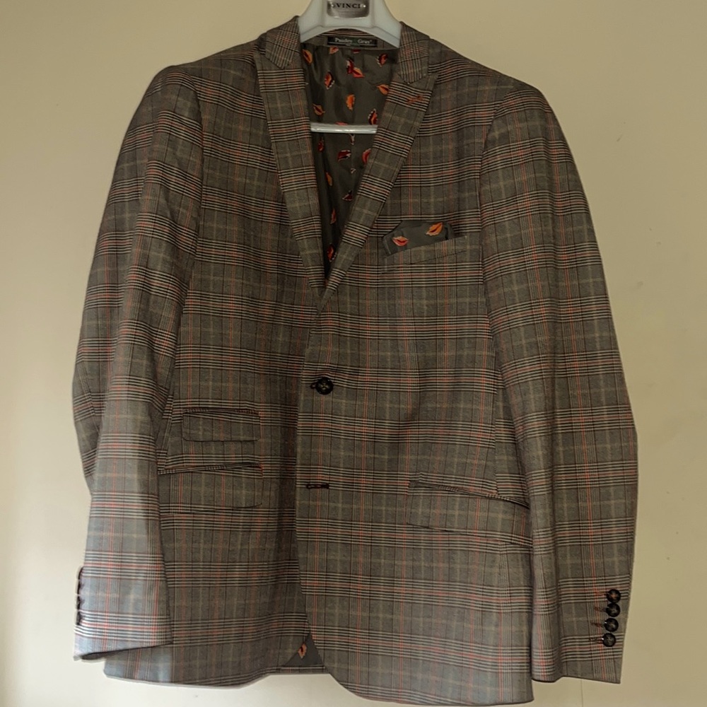 Paisley and gray summer blazer